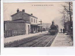 SAINT-ANTOINE: La Gare, Train - état - Altri & Non Classificati