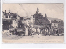 GEX: Station Du Tram Et Départ De La Diligence Pour La Faucille - état - Gex