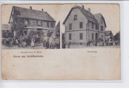 SCHÄFFERSHEIM: Gruss Aus Scäffersheim, Restauration N. Heitz, Schulhaus - état - Andere & Zonder Classificatie