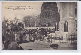 SAINT-SULPICE-les-FEUILLES: Inauguration Du Monument Aux Morts, 23 Novembre 1924 - Très Bon état - Saint Sulpice Les Feuilles