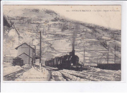 BOURG SAINT-MAURICE: La Gare, Départ De L'express, Train, Neige - Très Bon état - Bourg Saint Maurice