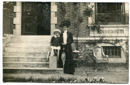 LOT 3 Photo Carte * Même Famille ( Femme Enfant ...) Sur Le Perron De Leur Villa à Versailles D'après La Correspondance - Fotografie