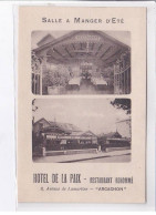 ARCACHON: Salle à Manger D'été Hotel De La Paix, Restaurant Renommé, 8 Avenue De Lamartine - Très Bon état - Arcachon