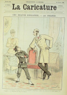 La Caricature 1886 N°322 Scolaires Draner Pintard Et Sa Cuicinière Caran D'Ache Bourget Par Luque Sorel - Revistas - Antes 1900