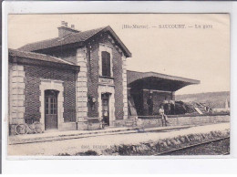 SAUCOURT: La Gare - état - Autres & Non Classés