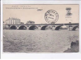 ROANNE: Pont Sur La Loire, Audemar, Fêtes D'aviation Des 21 22 23 Septembre 1912, Cachet - Très Bon état - Roanne