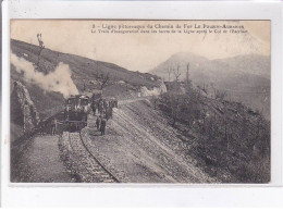 LE POUZIN-AUBENAS: Ligne Pittoresque Du Chemin De Fer Le Train D'inauguration Dans Les Lacets - Très Bon état - Le Pouzin