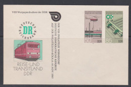 Allemagne RDA EP 1985 Chemins De Fer Trains Gare Hélicoptère - Covers - Mint