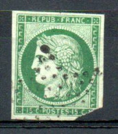 N° 2b 15 C. VERT FONCÉ - 1849-1850 Ceres