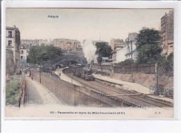 PARIS: Passerelle Et Gare De Ménilmontant XXe - Très Bon état - Other & Unclassified