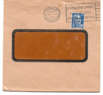 LETTRE 1953 AVEC TIMBRE AU TYPE MARIANNE DE GANDON PERFORE B D ( DEWISME ET BOUILLIANT ) - Briefe U. Dokumente