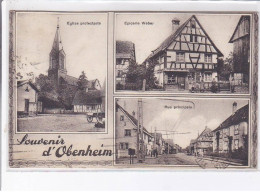 OBENHEIM: Souvenir, église Protestante Epicerie Weber Rue Principale - Très Bon état - Andere & Zonder Classificatie