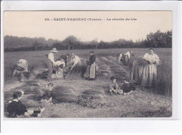 SAINT-FARGEAU: La Récolte Du Lin - Très Bon état - Saint Fargeau