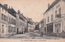 JA 30-(02) CONDE EN BRIE - LA GRANDE RUE - ANIMATION - HOTEL DE LA CLOCHE - Autres & Non Classés