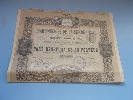 CHARBONNAGES DE LA SEO DE URGEL (espagne) 1893 - Other & Unclassified