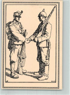 39806006 - Sign. Fossel Oesterreichischer Landser Reicht Einem Deutschen Kameraden Die Hand Verlag Moser Kriegskarte Nr - Guerre 1914-18