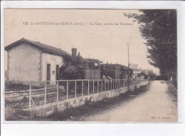 LA SAUVETAT-sur-LEDE: La Gare Arrivée Du Tramway - Très Bon état - Autres & Non Classés