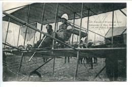 CPA Voyagé 1910 * Grande Semaine D'Aviation De LYON Legagneux Et Mme Herriot Sur Son Biplan Sommer * Aviateur - Reuniones