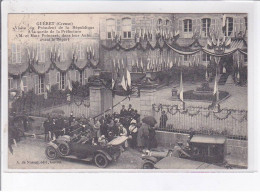 GUERET: Visite Du Président De La République à La Sortie De La Préfecture M. Et Mme Poincaré - Très Bon état - Guéret