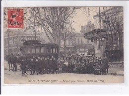 NEUILLY-SUR-SEINE: Ile De La Grande Jatte, Départ Pour L'école Hiver 1907-1908 - état - Neuilly Sur Seine