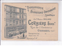 CORBEIL: Horlogerie Bijouterie Orfèvrerie Ancienne Maison Paillard Corbière Rue De L'ombrerie - Très Bon état - Corbeil Essonnes