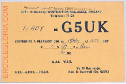 Ad9135 - GREAT BRITAIN - RADIO FREQUENCY CARD - England - 1949 - Radio