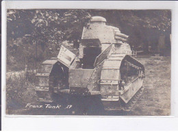 MILITAIRE: Tank, Tank, Carte Photo, Char Renault, Franz Tank - Très Bon état - Guerre 1914-18