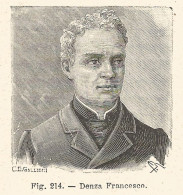 Francesco Denza - Incisione Antica Del 1925 - Engraving - Estampas & Grabados