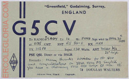 Ad9136 - GREAT BRITAIN - RADIO FREQUENCY CARD - England - 1950 - Radio