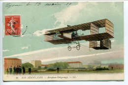 CPA Couleur Voyagé 1910 * Nos Aéroplanes - Aéroplane Delagrange ( En Vol ) LL Editeur - ....-1914: Vorläufer