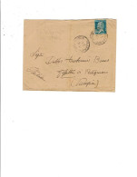 54 VILLERUPT Cachet Manuel 11/1/1927  PASTEUR YT 181 Lettre Pour L'Italie  Verso Cachet De FOSSALTA Di PORTOGRUARO 41 - 1921-1960: Modern Tijdperk