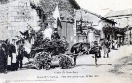 86  BLANZAY FETE DES LABOUREURS EN 1907 - Autres & Non Classés