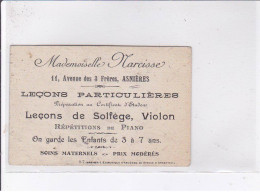 ASNIERES: Mademoiselle Narcisse Leçon De Solfège, Violon Répétitions De Piano 5CPA - Très Bon état - Asnieres Sur Seine