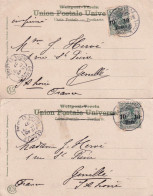 Israël Bureau Allemand Jérusalem Deutsche Post En 1907 Sur Cartes Bédouin Et Vente De Blé - Israel