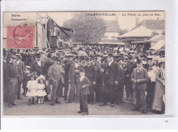 CHAMPIGNELLES: La Place Un Jour De Fête - état (décollée) - Autres & Non Classés