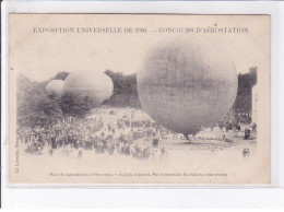 VINCENNES: Exposition Universelle De 1900 Concours D'aérostation, Ballon Rond - état - Vincennes