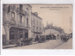 AVALLON: Grand Hôtel Chapeau Rouge, Façade Rue De Lyon - Très Bon état - Avallon