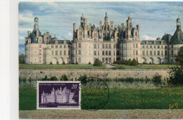 Carte Maxi 1952 Premier Jour  : Chateau De CHAMBORD - 1950-1959