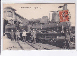 MONTBRISON: 1er Juillet 1910, Train En Gare - Très Bon état - Montbrison