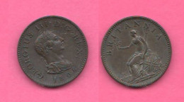 Angleterre Farthing 1806 England Inghilterra Copper Coin King Georgius III°  1806   C 8 - B. 1 Farthing