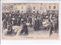 LA SOUTERRAINE: Champ De Foire Et Rue De La Poste - état - La Souterraine