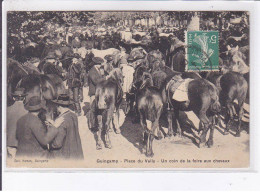 GUINGAMP: Place Du Vally, Un Coin De La Foire Aux Chevaux - état - Guingamp