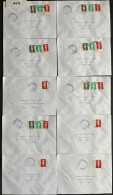 Marcophilie 1993 - Lot De 10 Lettres  BRIAT Du 5/07/1993 - Premier Jour Du Tarif 2.80 F  ( 107 ) - 1961-....