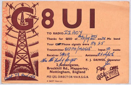 Ad9140 - GREAT BRITAIN - RADIO FREQUENCY CARD - England - 1949 - Radio