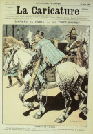 La Caricature 1886 N°325 Armée De Paris Tiret-Bognet Voix Du Sang Caran D'Ache Carnaval Job - Zeitschriften - Vor 1900
