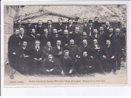 LANGRES: Société Amicale Des Anciens élèves Du Collège, Banquet Du 21 Avril 1907 - Très Bon état - Langres