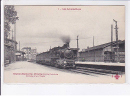 PARIS: 75019, Station Belleville-villette, Petite Ceinture, Arrivée D'un Train, Les Locomotives - Très Bon état - Autres Monuments, édifices