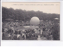 MORET-sur-LOING: Concours De Pêche Du 21 Juillet 1912, Gonflement Du Ballon - Très Bon état - Moret Sur Loing