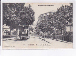 CANNES: Descente De La Gare, Tramway - Très Bon état - Cannes
