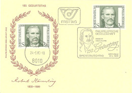 AUSTRIA. FDC. POET ROBERT HAMERLING. 1980 - FDC